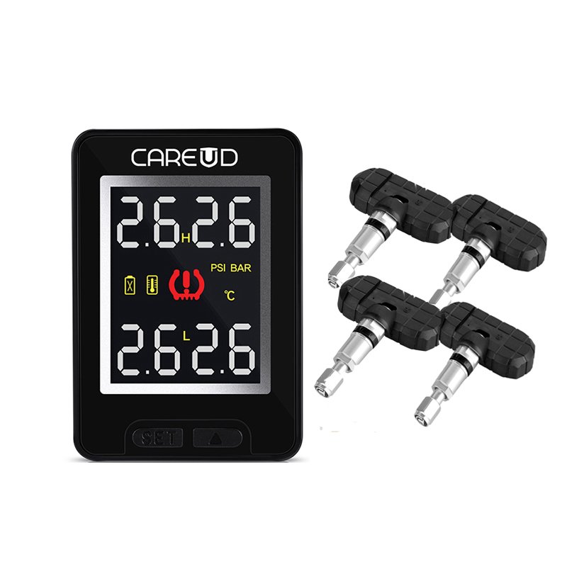 CAREUD TPMS U912 for Nissan Tire Pressure Monitoring System 4 Built-In Sensor Car Electronics Alarm Tire Pressure Sensor System
